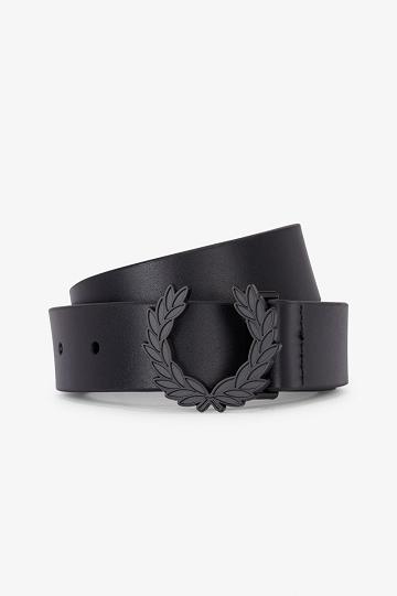 Pánské Pásky Fred Perry Laurel Wreath Læder Černé | CZ 1985YXFU